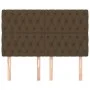 Headboards 4 units dark brown fabric 72x7x78/88 cm by vidaXL, Headboards and footboards - Ref: Foro24-3116669, Price: 118,56 ...