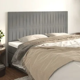 Headboards 4 units of light gray velvet 80x5x78/88 cm by vidaXL, Headboards and footboards - Ref: Foro24-3116624, Price: 119,...