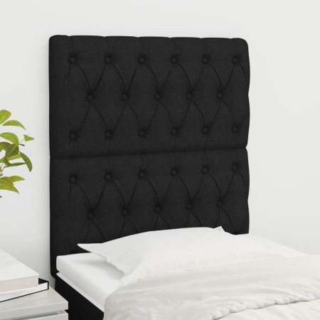 Cabeceros 2 unidades tela negro 80x7x78/88 cm de vidaXL, Cabeceros y pies de cama - Ref: Foro24-3116644, Precio: 71,31 €, Des...