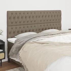 Headboards 4 units of taupe gray fabric 100x7x78/88 cm by vidaXL, Headboards and footboards - Ref: Foro24-3116694, Price: 166...