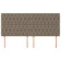 Headboards 4 units of taupe gray fabric 100x7x78/88 cm by vidaXL, Headboards and footboards - Ref: Foro24-3116694, Price: 166...