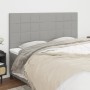 Cabeceros 4 unidades de tela gris claro 90x5x78/88 cm de vidaXL, Cabeceros y pies de cama - Ref: Foro24-3116346, Precio: 106,...