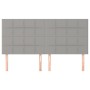 Cabeceros 4 unidades de tela gris claro 90x5x78/88 cm de vidaXL, Cabeceros y pies de cama - Ref: Foro24-3116346, Precio: 106,...