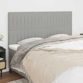 Headboards 4 units of light gray fabric 90x5x78/88 cm by vidaXL, Headboards and footboards - Ref: Foro24-3116584, Price: 88,6...
