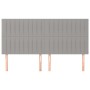 Cabeceros 4 unidades de tela gris claro 90x5x78/88 cm de vidaXL, Cabeceros y pies de cama - Ref: Foro24-3116584, Precio: 103,...