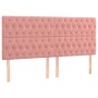 Cabeceros 4 unidades de terciopelo rosa 100x7x78/88 cm de vidaXL, Cabeceros y pies de cama - Ref: Foro24-3116739, Precio: 177...