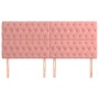 Cabeceros 4 unidades de terciopelo rosa 100x7x78/88 cm de vidaXL, Cabeceros y pies de cama - Ref: Foro24-3116739, Precio: 177...