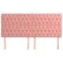 Cabeceros 4 unidades de terciopelo rosa 100x7x78/88 cm de vidaXL, Cabeceros y pies de cama - Ref: Foro24-3116739, Precio: 178...