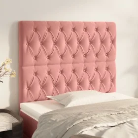 Headboards 2 units of pink velvet 90x7x78/88 cm by vidaXL, Headboards and footboards - Ref: Foro24-3116709, Price: 70,16 €, D...