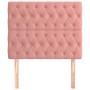 Cabeceros 2 unidades de terciopelo rosa 90x7x78/88 cm de vidaXL, Cabeceros y pies de cama - Ref: Foro24-3116709, Precio: 72,2...