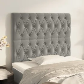 Headboards 2 units of light gray velvet 90x7x78/88 cm by vidaXL, Headboards and footboards - Ref: Foro24-3116704, Price: 73,2...