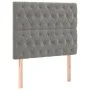 Headboards 2 units of light gray velvet 90x7x78/88 cm by vidaXL, Headboards and footboards - Ref: Foro24-3116704, Price: 73,2...