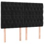 Cabeceros 4 unidades de terciopelo negro 80x7x78/88 cm de vidaXL, Cabeceros y pies de cama - Ref: Foro24-3116724, Precio: 153...