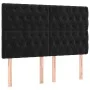 Cabeceros 4 unidades de terciopelo negro 80x7x78/88 cm de vidaXL, Cabeceros y pies de cama - Ref: Foro24-3116724, Precio: 159...