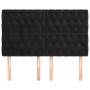 Cabeceros 4 unidades de terciopelo negro 80x7x78/88 cm de vidaXL, Cabeceros y pies de cama - Ref: Foro24-3116724, Precio: 153...