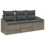 Conjunto de sofás de jardín 3 pcs Gris ratán sintético en Sofás de exterior | Comprar online en Foru.es