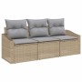 Conjunto de sofás de jardín con cojín 3 pcs Beige y Gris Claro en Sofás de exterior | Comprar online en Foru.es