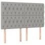 Cabeceros 4 unidades de tela gris claro 80x7x78/88 cm de vidaXL, Cabeceros y pies de cama - Ref: Foro24-3116674, Precio: 132,...