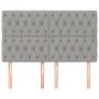 Cabeceros 4 unidades de tela gris claro 80x7x78/88 cm de vidaXL, Cabeceros y pies de cama - Ref: Foro24-3116674, Precio: 132,...