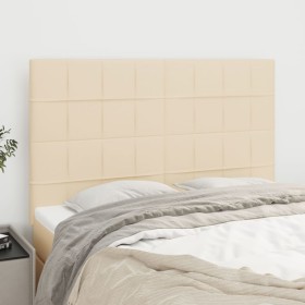 Cabeceros 4 unidades tela color crema 72x5x78/88 cm de vidaXL, Cabeceros y pies de cama - Ref: Foro24-3116335, Precio: 95,49 ...
