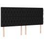 Cabeceros 4 unidades de tela negro 90x7x78/88 cm de vidaXL, Cabeceros y pies de cama - Ref: Foro24-3116684, Precio: 126,53 €,...