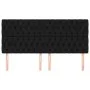 Cabeceros 4 unidades de tela negro 90x7x78/88 cm de vidaXL, Cabeceros y pies de cama - Ref: Foro24-3116684, Precio: 125,19 €,...