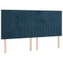 Headboards 4 units of dark blue velvet 90x5x78/88 cm by vidaXL, Headboards and footboards - Ref: Foro24-3116634, Price: 127,7...