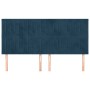 Cabeceros 4 unidades de terciopelo azul oscuro 90x5x78/88 cm de vidaXL, Cabeceros y pies de cama - Ref: Foro24-3116634, Preci...