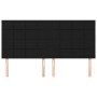 Cabeceros 4 unidades de tela negro 100x5x78/88 cm de vidaXL, Cabeceros y pies de cama - Ref: Foro24-3116356, Precio: 110,42 €...