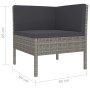 Set de muebles de jardín 10 pzas y cojines ratán sintético gris en Conjuntos de jardín | Comprar online en Foru.es
