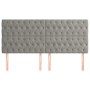Cabeceros 4 unidades de terciopelo gris claro 100x7x78/88 cm de vidaXL, Cabeceros y pies de cama - Ref: Foro24-3116734, Preci...