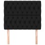 Cabeceros 2 unidades de tela negro 100x7x78/88 cm de vidaXL, Cabeceros y pies de cama - Ref: Foro24-3116660, Precio: 72,64 €,...