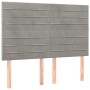 Cabeceros 4 unidades terciopelo gris claro 72x5x78/88 cm de vidaXL, Cabeceros y pies de cama - Ref: Foro24-3116520, Precio: 8...