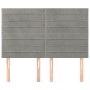 Cabeceros 4 unidades terciopelo gris claro 72x5x78/88 cm de vidaXL, Cabeceros y pies de cama - Ref: Foro24-3116520, Precio: 8...