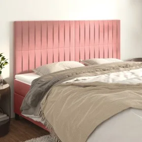 Kopfteile 4 Einheiten aus rosa Samt 90x5x78/88 cm von vidaXL, Kopf- und Fußteile - Ref: Foro24-3116635, Preis: 103,43 €, Raba...