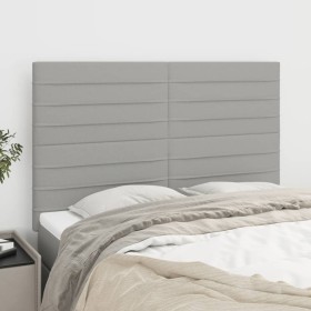 Cabeceros 4 unidades tela gris claro 72x5x78/88 cm de vidaXL, Cabeceros y pies de cama - Ref: Foro24-3116470, Precio: 118,75 ...
