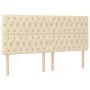 Cabeceros 4 unidades de tela color crema 100x7x78/88 cm de vidaXL, Cabeceros y pies de cama - Ref: Foro24-3116695, Precio: 15...