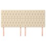 Cabeceros 4 unidades de tela color crema 100x7x78/88 cm de vidaXL, Cabeceros y pies de cama - Ref: Foro24-3116695, Precio: 15...