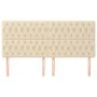 Cabeceros 4 unidades de tela color crema 100x7x78/88 cm de vidaXL, Cabeceros y pies de cama - Ref: Foro24-3116695, Precio: 15...