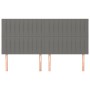Cabeceros 4 unidades de tela gris oscuro 90x5x78/88 cm de vidaXL, Cabeceros y pies de cama - Ref: Foro24-3116585, Precio: 124...