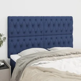 Kopfteile 4 Einheiten aus blauem Stoff 80x7x78/88 cm von vidaXL, Kopf- und Fußteile - Ref: Foro24-3116680, Preis: 133,06 €, R...