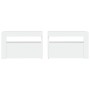 Mesitas de noche con LED 2 unidades blanco 60x35x40 cm de vidaXL, Mesitas de noche - Ref: Foro24-3080734, Precio: 109,14 €, D...