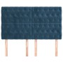 Cabeceros 4 unidades terciopelo azul oscuro 72x7x78/88 cm de vidaXL, Cabeceros y pies de cama - Ref: Foro24-3116720, Precio: ...