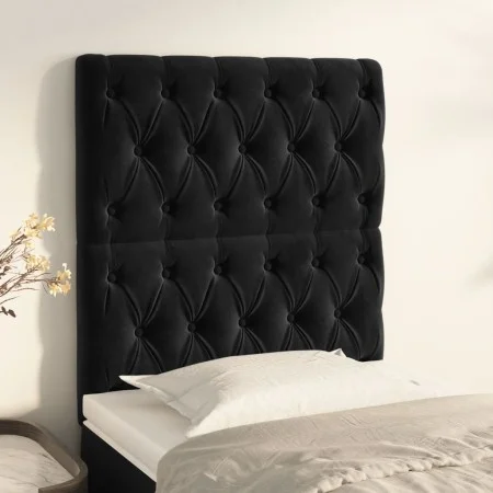 Kopfteile 2 Einheiten aus schwarzem Samt 80x7x78/88 cm von vidaXL, Kopf- und Fußteile - Ref: Foro24-3116700, Preis: 80,71 €, ...