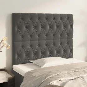 Headboards 2 units of dark gray velvet 90x7x78/88 cm by vidaXL, Headboards and footboards - Ref: Foro24-3116705, Price: 66,11...