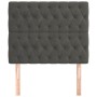 Cabeceros 2 unidades de terciopelo gris oscuro 90x7x78/88 cm de vidaXL, Cabeceros y pies de cama - Ref: Foro24-3116705, Preci...