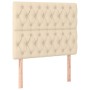 Cabeceros 2 unidades de tela color crema 90x7x78/88 cm de vidaXL, Cabeceros y pies de cama - Ref: Foro24-3116655, Precio: 89,...