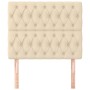 Cabeceros 2 unidades de tela color crema 90x7x78/88 cm de vidaXL, Cabeceros y pies de cama - Ref: Foro24-3116655, Precio: 89,...