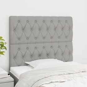Cabeceros 2 unidades de tela gris claro 90x7x78/88 cm de vidaXL, Cabeceros y pies de cama - Ref: Foro24-3116650, Precio: 59,3...