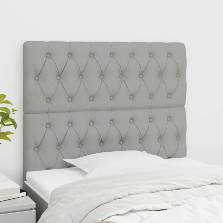 Cabeceros 2 unidades de tela gris claro 90x7x78/88 cm de vidaXL, Cabeceros y pies de cama - Ref: Foro24-3116650, Precio: 59,3...
